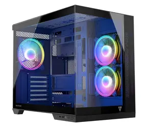 MODECOM Volcano Panorama Apex ARGB 3F černá / Skříň / ATX / 1x USB-C / 2x USB 3.0 / 3x ARGB / bez zdroje