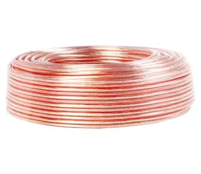 LogiLink reproduktorový kabel průhledný / Audio kabel / 25 m / 2x 0,75 mm2