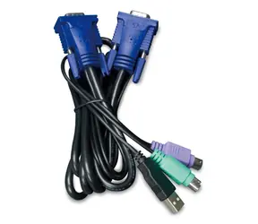 Planet KVM-KC1 / KVM kabel / 1,8 m / USB-PS/2 převodník / pro KVM řady 210