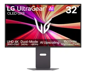 31,5" LG UltraGear Evo AI 32GX870B-B černá / Monitor / Tandem OLED / 4K UHD 240Hz / Full HD 480Hz / HDR500 / USB-C 90W