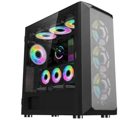 1stCOOL WindStorm Black / PC skříň / MiddleTower / Bez zdroje / ARGB / USB 3.0 / průhledná bočnice