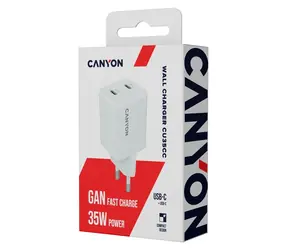 CANYON CU35CC / Síťová nabíječka / 2x USB-C / 35W