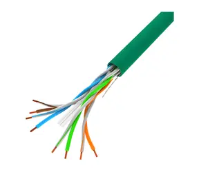 Lanberg UTP kabel drát zelený / Síťový kabel / CCA / 305 m / 250 MHz / AWG23