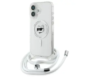 Karl Lagerfeld IML Choupette Head & Cord čirá / Zadní kryt / MagSafe / pro Apple iPhone 16