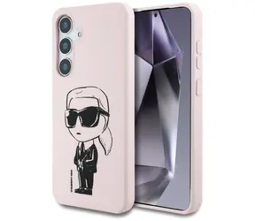Karl Lagerfeld Silicone Graffiti Ikonik MagSafe růžová / Zadní kryt / Samsung Galaxy S25 / Silikon
