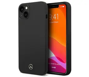 Mercedes Silicone Line MagSafe iPhone 14 Plus černá / Kryt / Silikonový / MagSafe