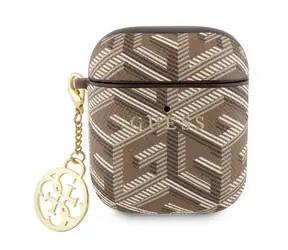 Guess GCube Charm AirPods 1/2 hnědá / Pouzdro