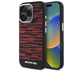 Mercedes-AMG Silicone Graphics černá / Zadní kryt / MagSafe / pro iPhone 16 Pro / Silikon