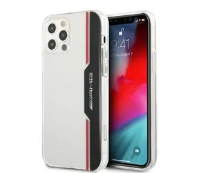 Mercedes AMG Electroplate Vertical transparentní / Kryt pro Apple iPhone 12 & 12 Pro