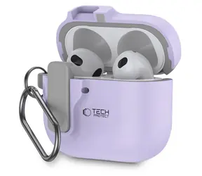 Tech-Protect Slim Hook Case AirPods 4 fialová / Pouzdro / s karabinou / pro Apple AirPods 4