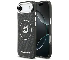 Karl Lagerfeld IML Choupette Head Logo černá / Zadní kryt pro iPhone Air / MagSafe