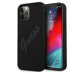 Guess Script Vintage Zadní kryt černá / Zadní kryt / Apple iPhone 12 Pro Max / Plastový