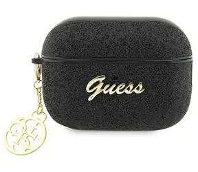 GUESS Glitter Flake 4G Charm černá / Pouzdro pro Apple AirPods Pro 2