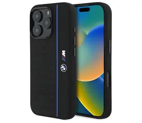 BMW Hexagon Blue Line MagSafe kryt pro iPhone 16 Pro Max černá / Pouzdro / Silikon / MagSafe