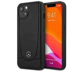 Mercedes Genuine Leather Urban iPhone 14 Plus černá / Zadní kryt / Pravá kůže