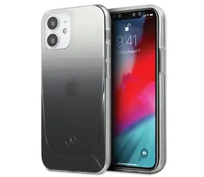 Mercedes Transparent Line pouzdro iPhone 12 mini černá / Pouzdro / Průhledné