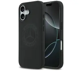 Mercedes Leather Vintage Logo černá / Zadní kryt / MagSafe / pro iPhone 17