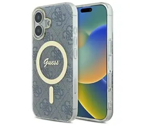 Guess IML 4G MagSafe modrá / Pouzdro / iPhone 16 / MagSafe