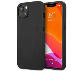 Mercedes-AMG Leather Hot Stamped pro Apple iPhone 14 Plus černá / Zadní kryt / Pravá kůže / Hardcase