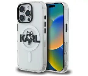 Karl Lagerfeld IML Karl Sketch Logo čirá / Zadní kryt / MagSafe / iPhone 16 Pro