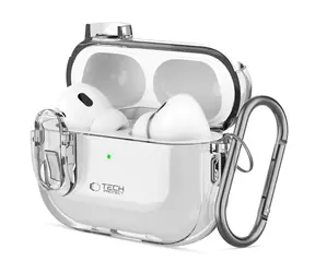 Tech-Protect Slim Hook Case čirá / Pouzdro / s karabinou / pro Apple AirPods 1 a 2