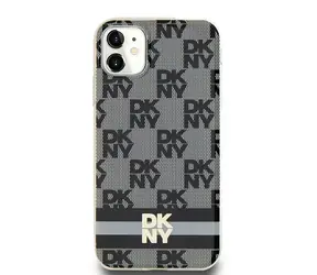 DKNY IML Checkered Mono Pattern & Printed Stripes MagSafe černá / Zadní kryt / Apple iPhone 11, iPhone XR