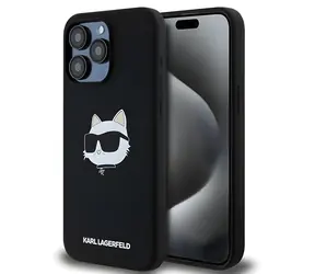 Karl Lagerfeld Silicone Choupette Head černá / Zadní kryt / Apple iPhone 15 Pro Max / MagSafe