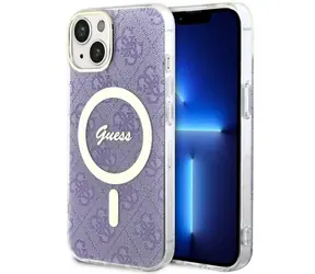 Guess 4G MagSafe fialová / Zadní kryt / Apple iPhone 14 / MagSafe