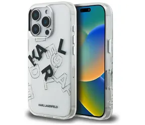 Karl Lagerfeld IML Sketched Graphic čirá / Zadní kryt / Apple iPhone 16 Pro