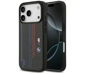 BMW Kevlar Lines & Logo MagSafe kryt pro iPhone 17 Pro černá / Zadní kryt / MagSafe