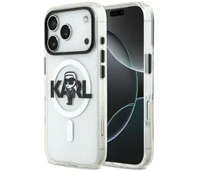 Karl Lagerfeld IML Karl Sketch Logo transparentní / Zadní kryt / MagSafe / iPhone 17 Pro