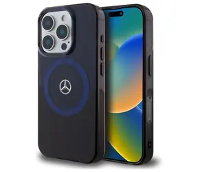 Mercedes Double Layer BiColor MagSafe iPhone 16 Pro Max modrá / Zadní kryt / MagSafe / Dvouvrstvý design