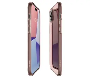 Spigen Crystal Flex růžová/transparentní / Ochranný kryt / Apple iPhone 15 Plus