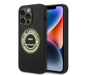 Karl Lagerfeld Silicone RSG černá / Zadní kryt / pro Apple iPhone 14 Pro