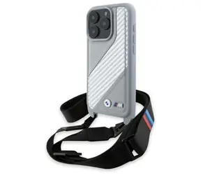 BMW M Edition Carbon Stripe & Strap šedá / Zadní kryt / iPhone 16 Pro Max