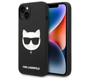 Karl Lagerfeld Choupette Head Silicone černá / Kryt / MagSafe / pro Apple iPhone 14 Plus