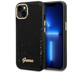GUESS Croco Collection černá / Zadní kryt / iPhone 14 Plus