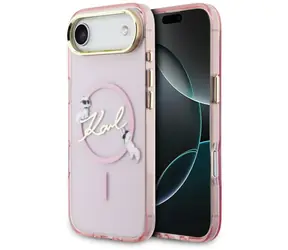 Karl Lagerfeld IML Choupettes Karl Script Logo růžová / Zadní kryt / MagSafe / pro Apple iPhone Air