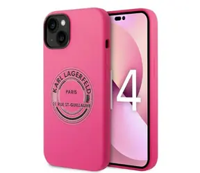 Karl Lagerfeld Silicone RSG růžová / Zadní kryt / pro Apple iPhone 14 Plus / silikonový