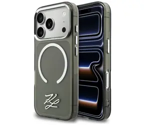 Karl Lagerfeld IML KL Script Logo MagSafe iPhone 17 Pro černá / Zadní kryt / MagSafe / iPhone 17 Pro