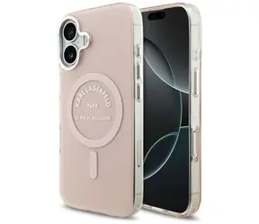 Karl Lagerfeld IML Karl RSG Logo MagSafe růžová / Zadní kryt / pro iPhone 17