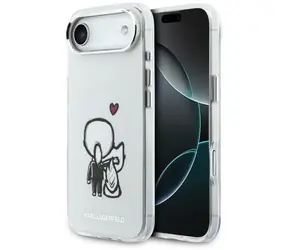 Karl Lagerfeld Karl & Choupette Back čirá / Zadní kryt pro iPhone Air / MagSafe