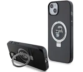 Karl Lagerfeld Ringstand Karl & Choupette MagSafe iPhone 14 černá / Zadní kryt / iPhone 13, 14, 15