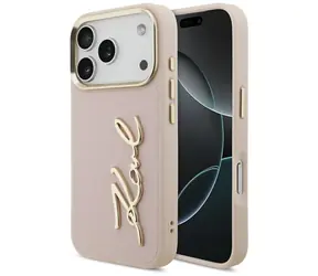 Karl Lagerfeld Karl Script Logo růžová / Zadní kryt / iPhone 17 Pro