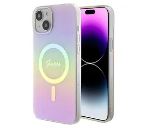 GUESS IML Iridescent růžová / Zadní kryt / MagSafe / iPhone 15 Plus