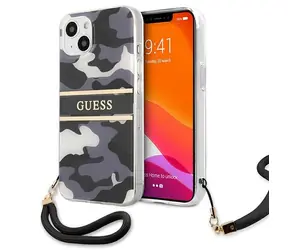 Guess GUHCP13SKCABBK černá/černá / Kryt / Camo Strap Collection / iPhone 13 mini