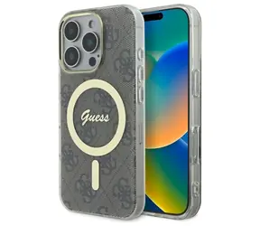 Guess IML 4G hnědá / Zadní kryt / iPhone 16 Pro Max / MagSafe