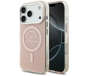 Karl Lagerfeld IML Karl RSG Logo růžová / Zadní kryt / MagSafe / pro Apple iPhone 17 Pro