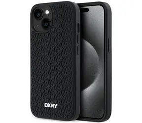 DKNY 3D Rubber Repeat Pattern černá / Zadní kryt / pro Apple iPhone 15 Plus