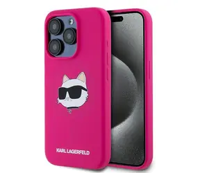 Karl Lagerfeld Silicone Choupette Head MagSafe růžová / Zadní kryt / pro Apple iPhone 15 Pro
